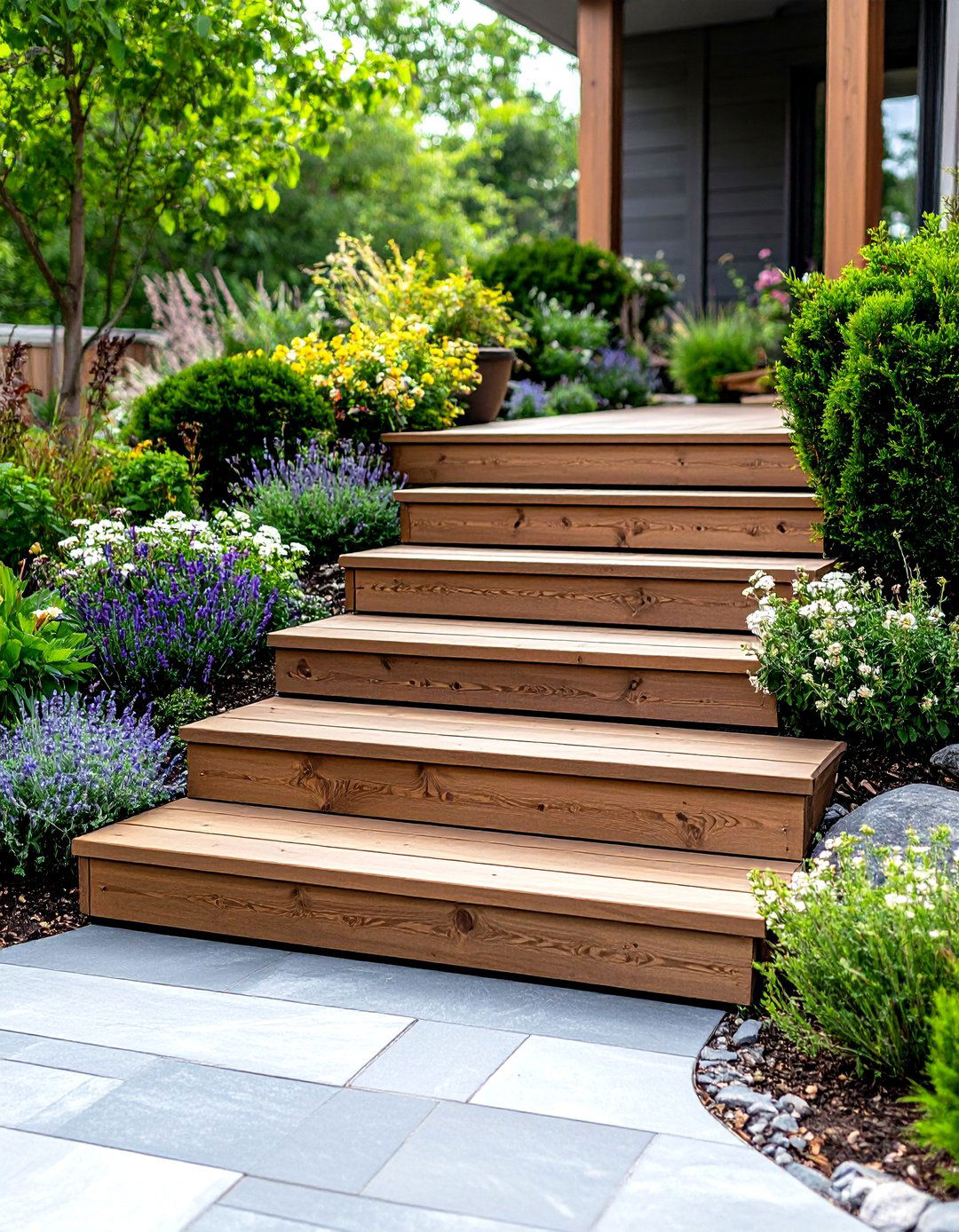 30 Deck Steps Ideas to Improve Your Outdoor Access - We Love Home Blog