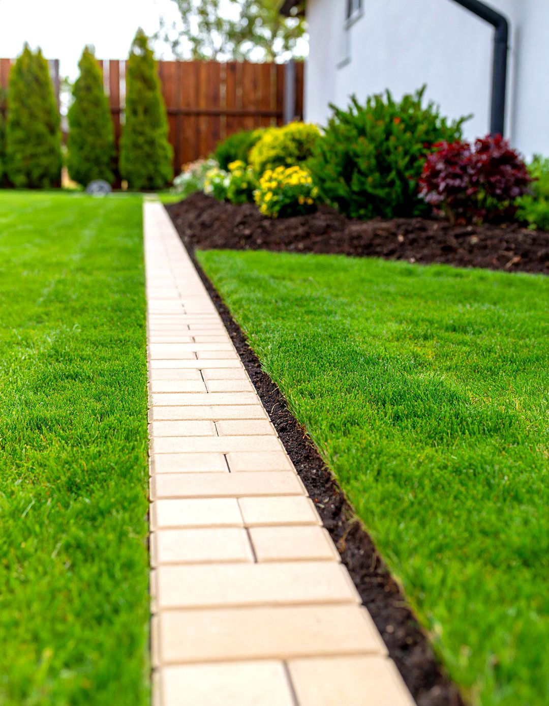 Paver Mowing Strip Border - 30 landscape border ideas