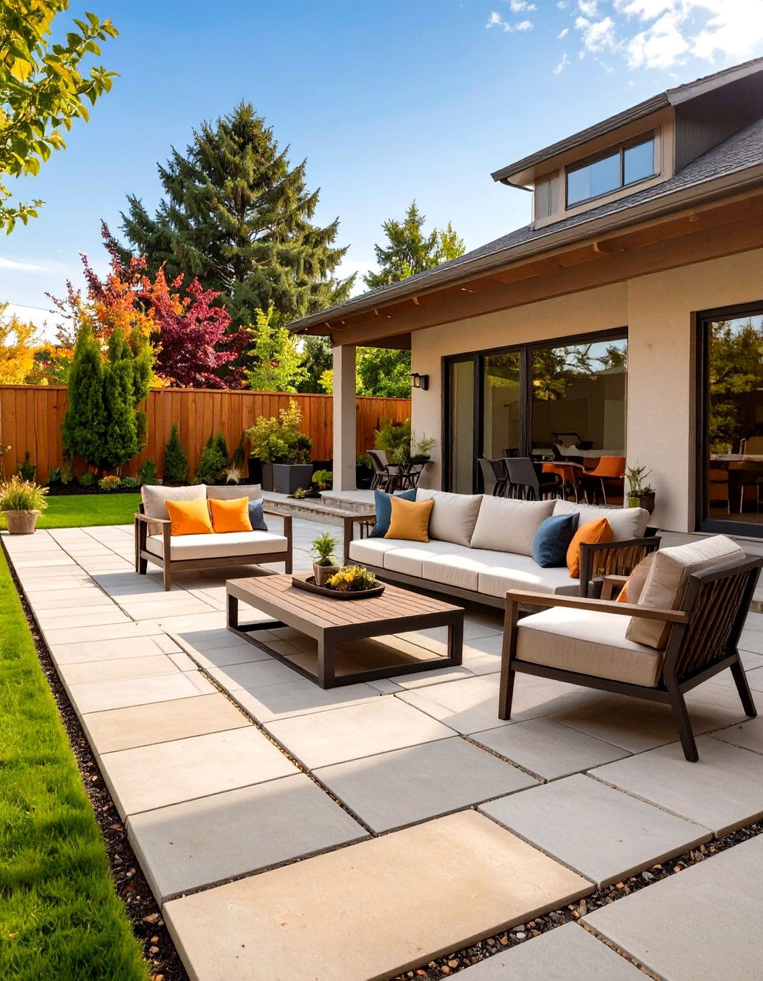 Paver Patio Extension from a Concrete Slab - 30 simple paver patio ideas
