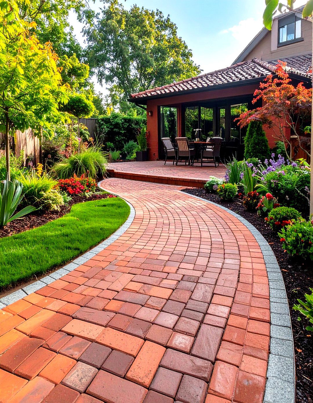 Paver Patio Walkway Combination - 30 small paver patio ideas