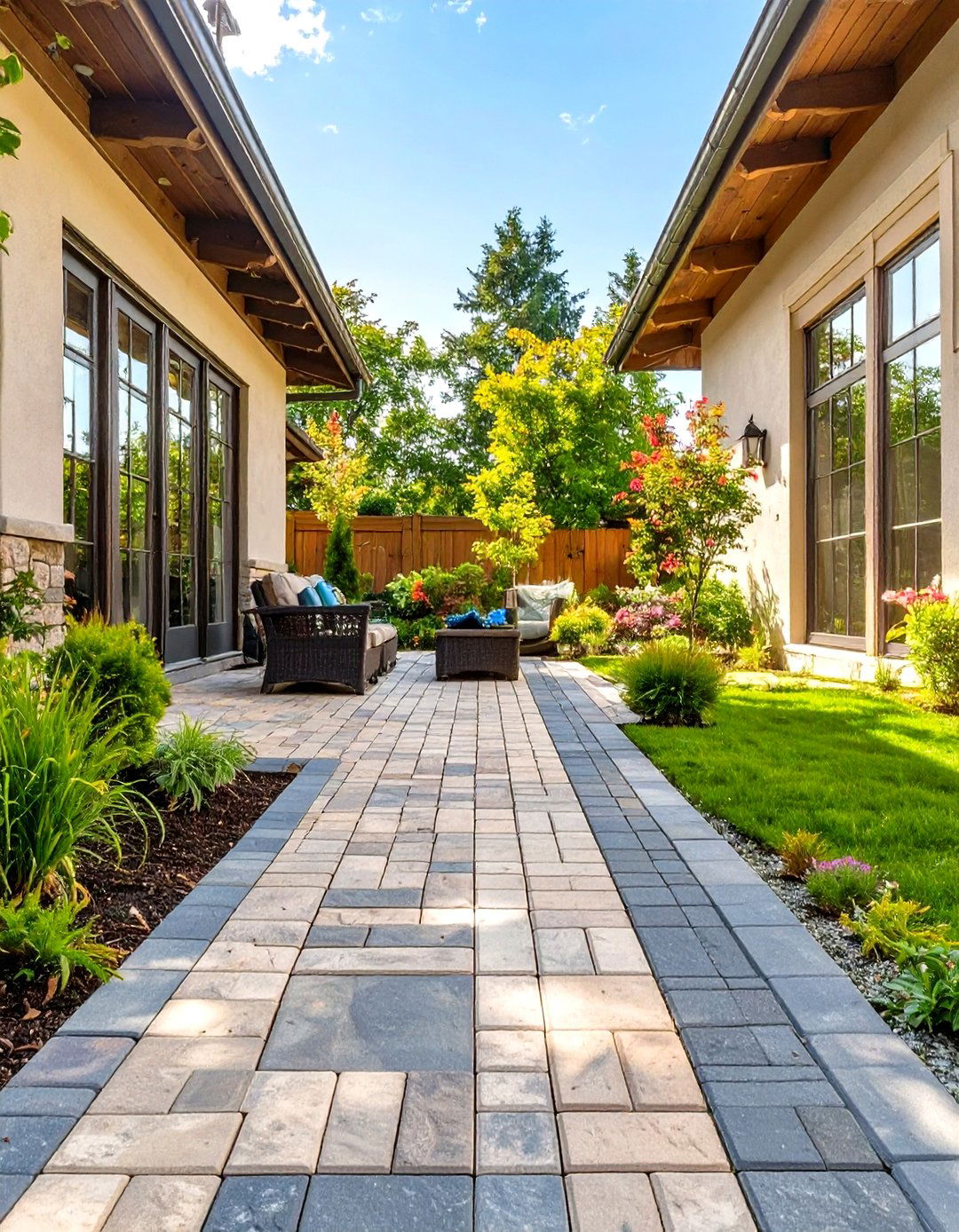 Paver Patio with a Sand Filled Joint Finish - 30 simple paver patio ideas