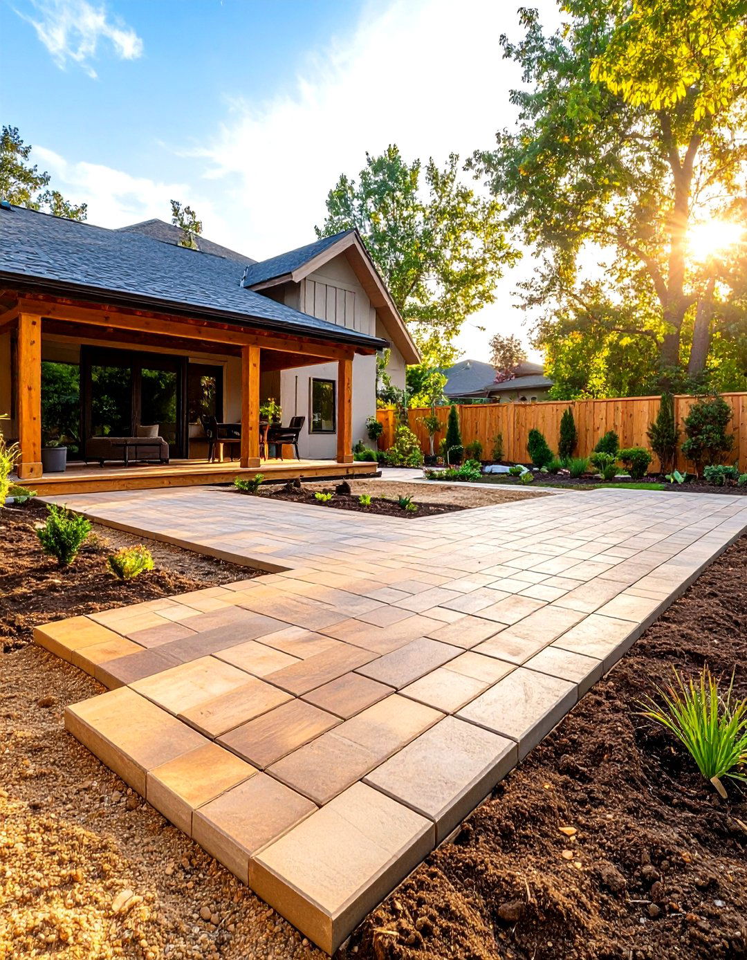 Paver Patio with a Sand Set Foundation - 30 paver patio ideas on a budget