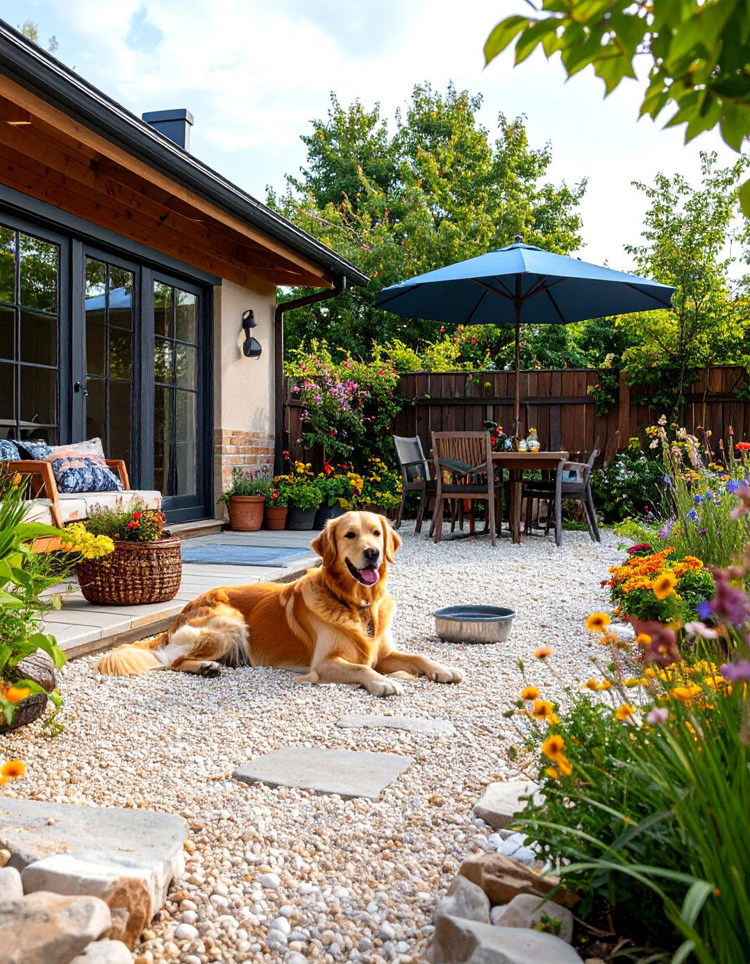 Pea Gravel Dog Friendly Patio Area - 30 pea gravel patio ideas