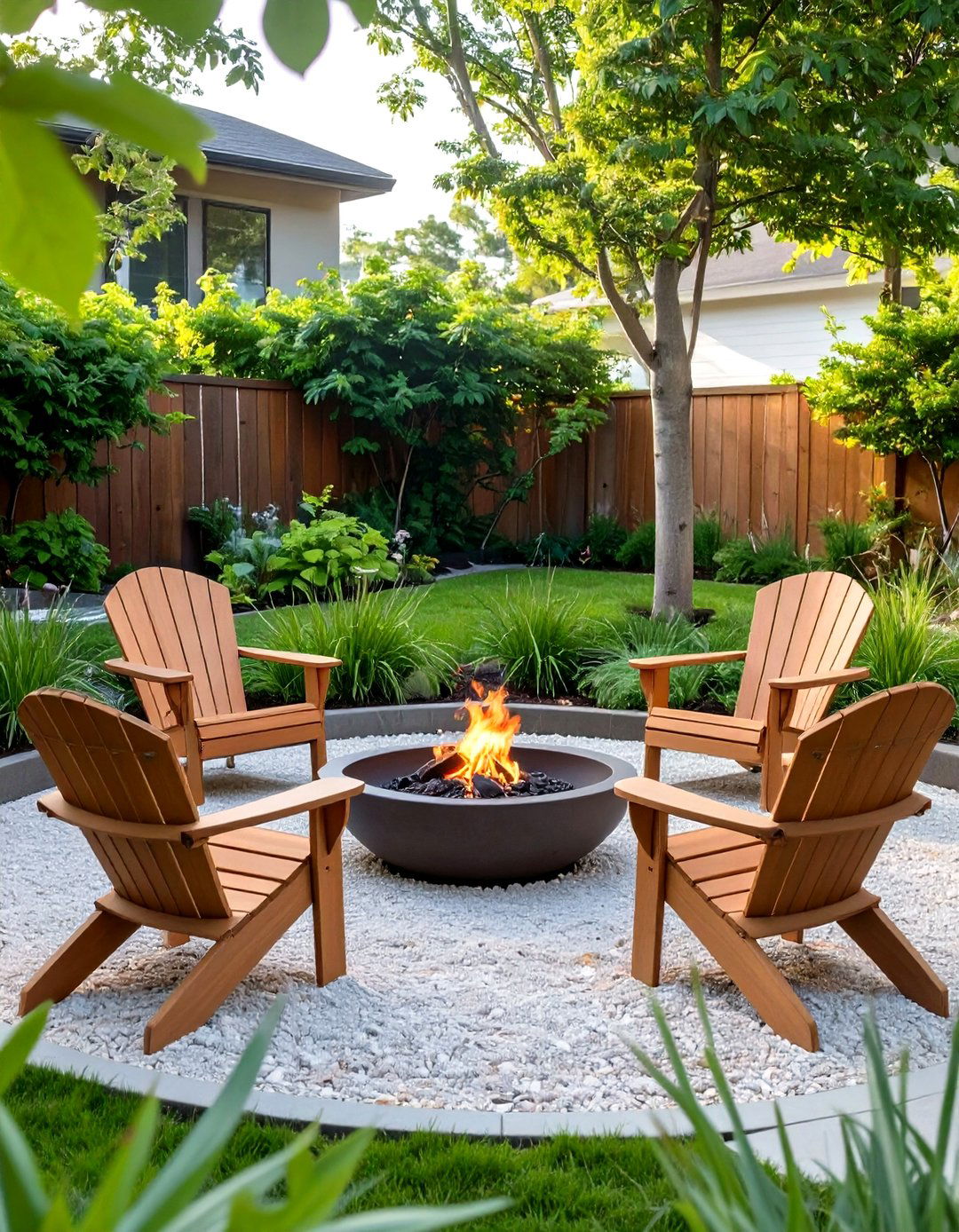 Pea Gravel Patio Fire Pit Area - 30 simple backyard fire pit ideas