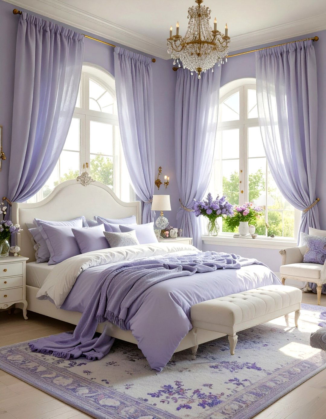 Peaceful Periwinkle Bedroom - 30 house paint color ideas