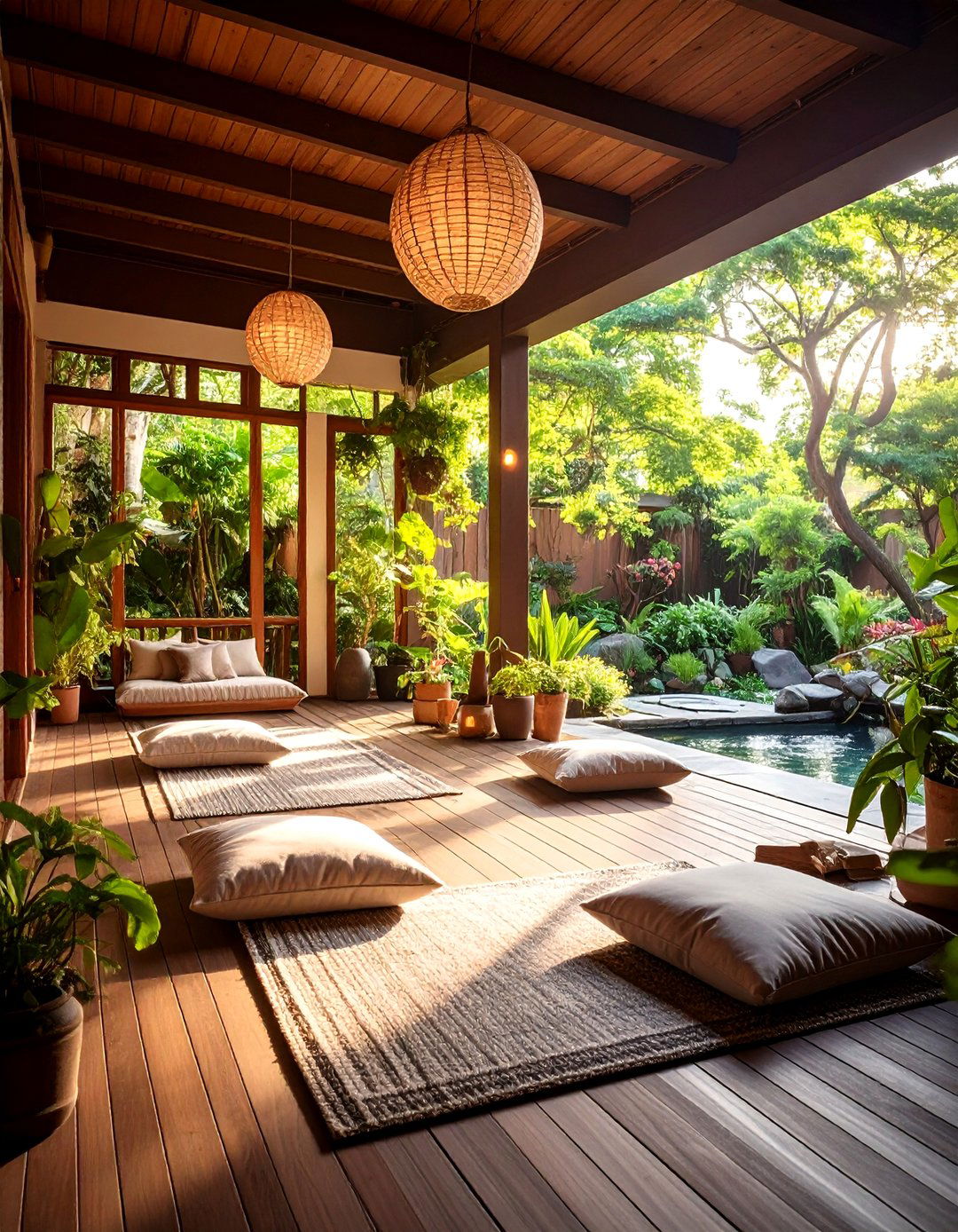 Peaceful Yoga and Meditation Studio - 30 3 season porch ideas