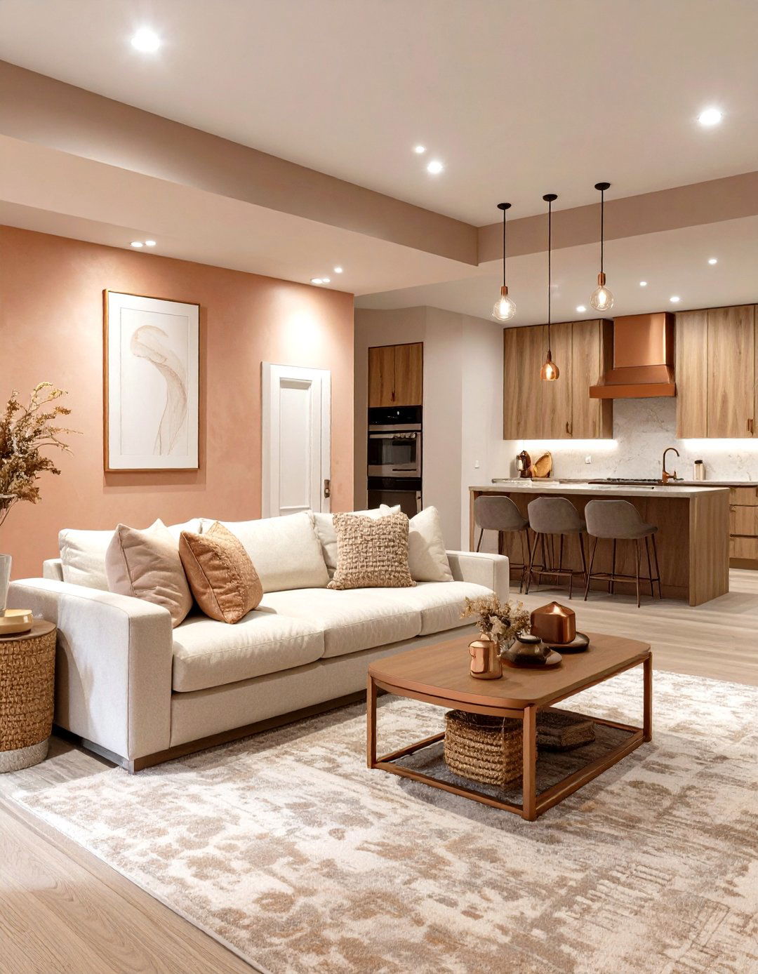 Peach Fuzz Tones - 30 basement paint color ideas
