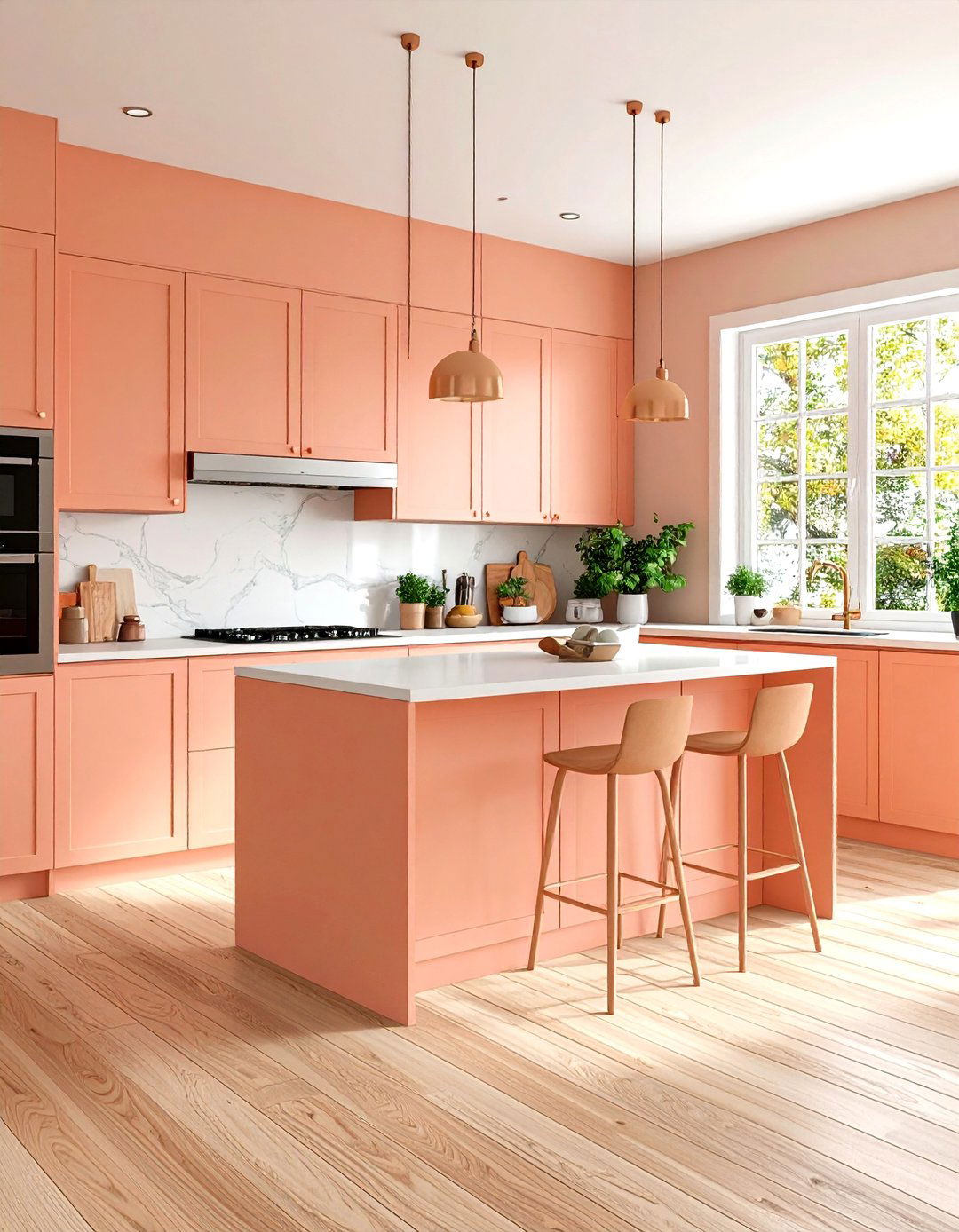Peach Kitchen Cabinets - 30 kitchen cabinet color ideas