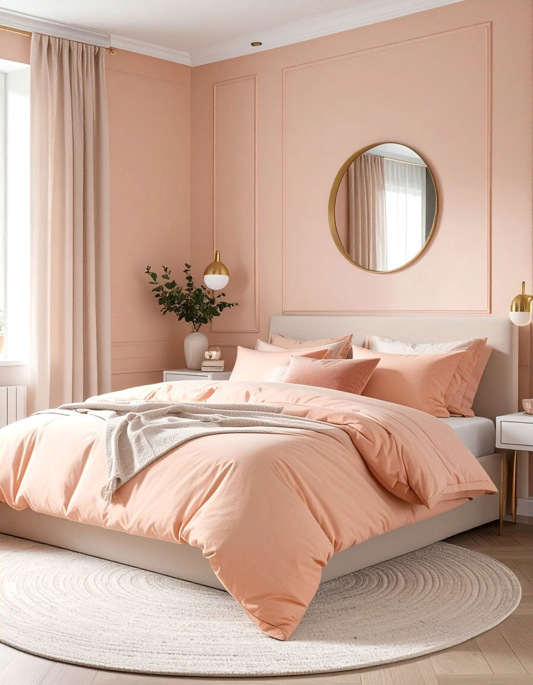 Peachy Keen Monochrome Room - 30 cute room decor ideas