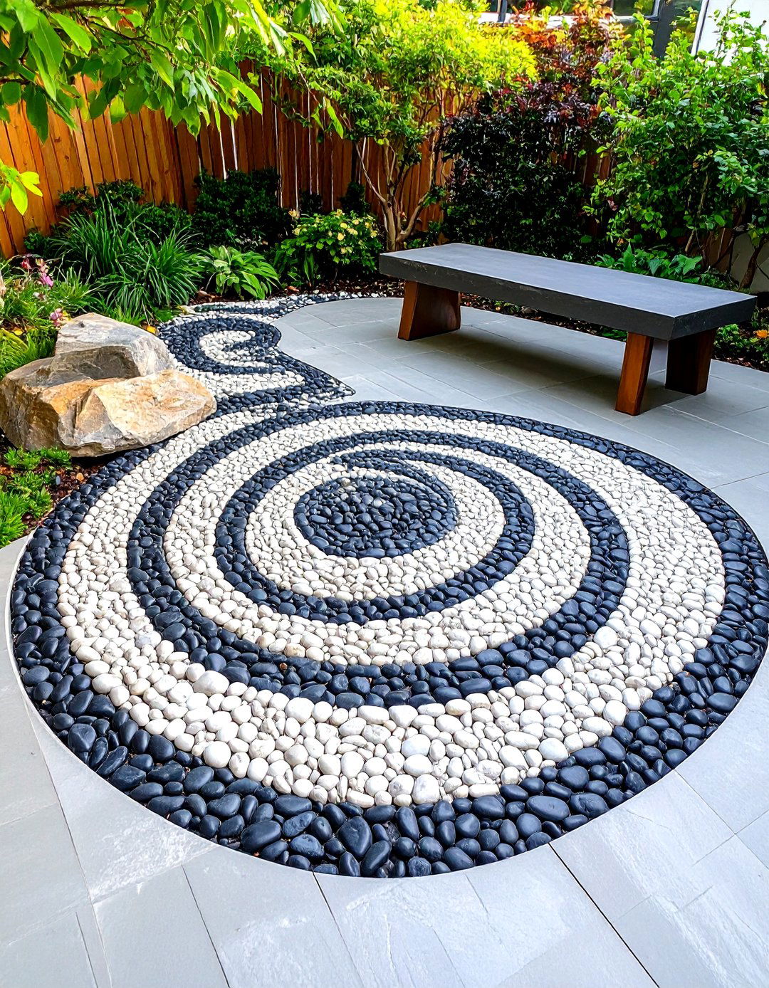 Pebble Mosaic Patio Floor - 30 patio floor ideas