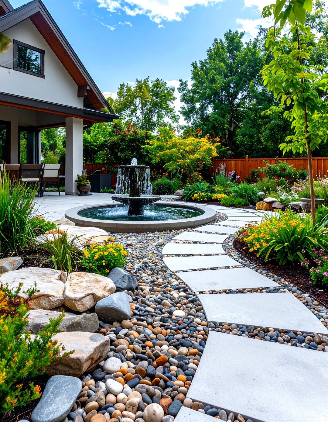 Pebble Mosaic Patio Tile - 30 patio tile ideas