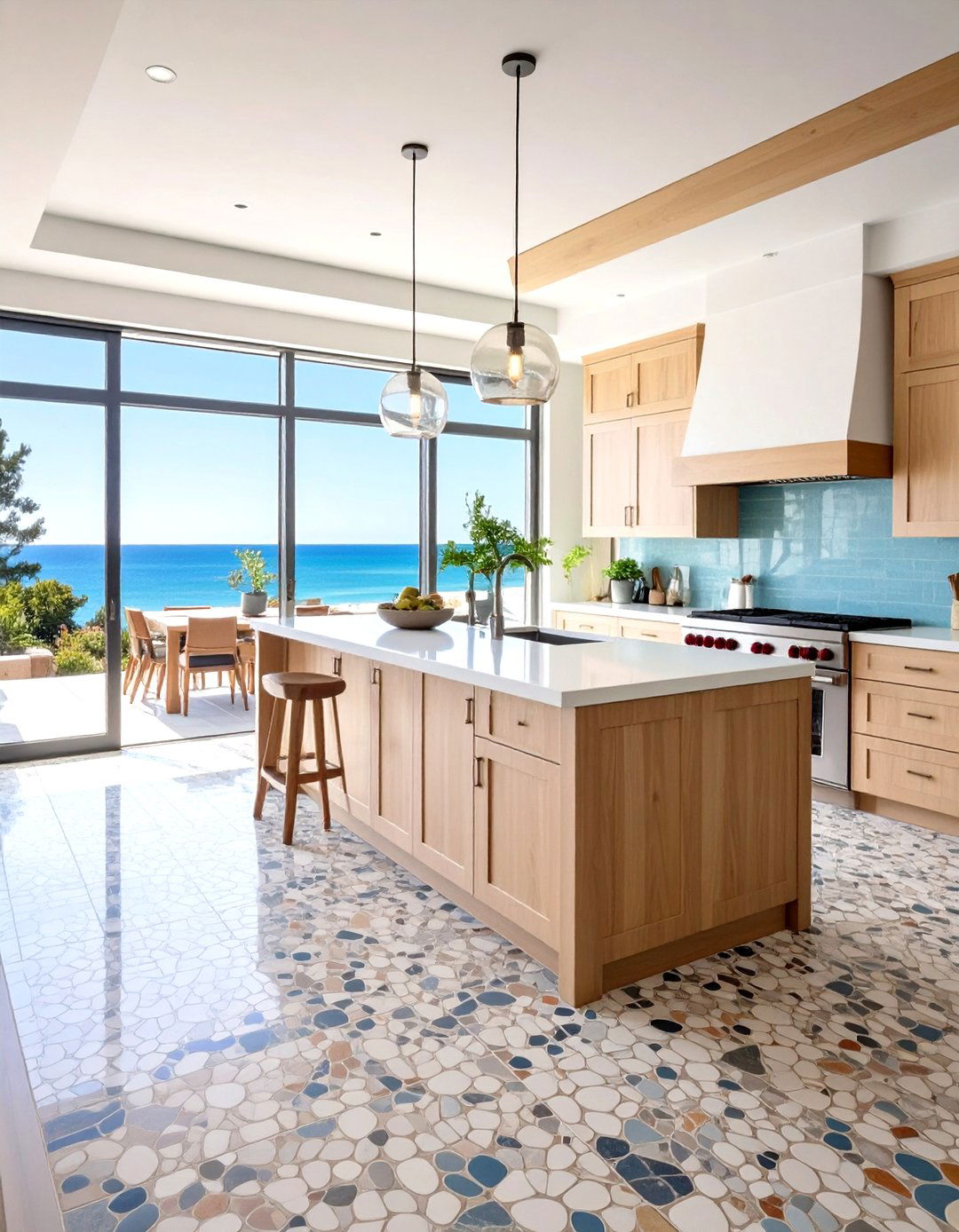 Pebble Tile Kitchen Floor - 30 kitchen floor ideas