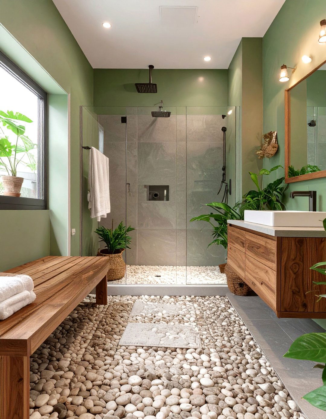 Pebblestone Bathroom Tile Floor - 30 bathroom tile floor ideas