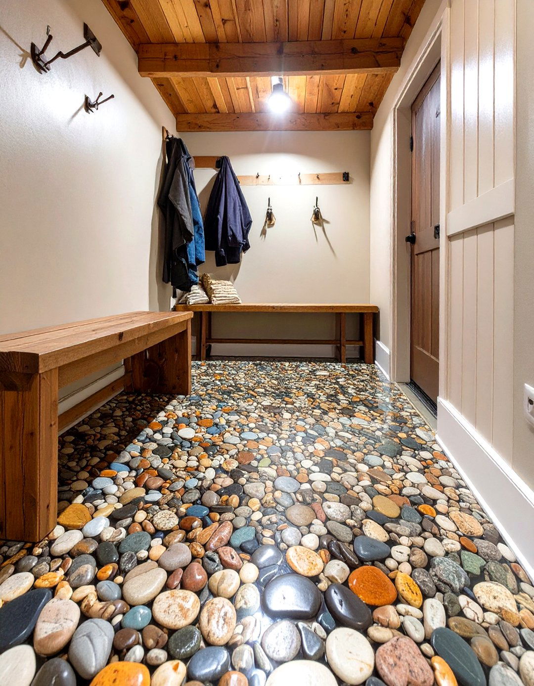 Pebblestone Epoxy Basement Floor - 30 epoxy basement floor ideas