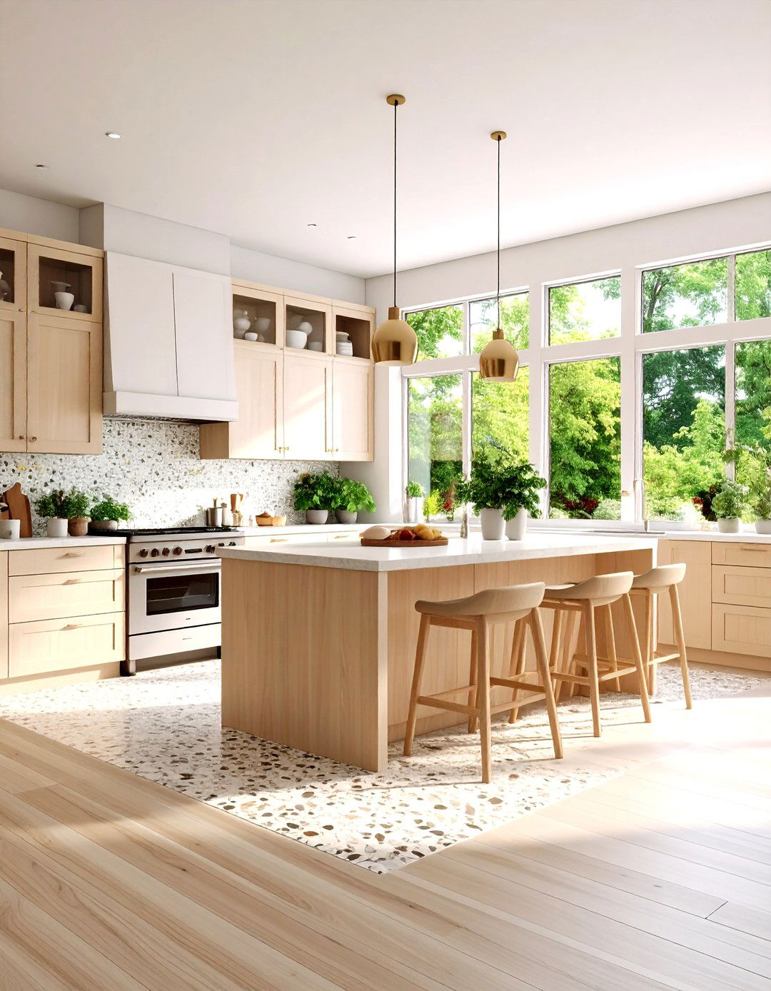 Pebblestone Mosaic Kitchen Floor - 30 kitchen floors ideas