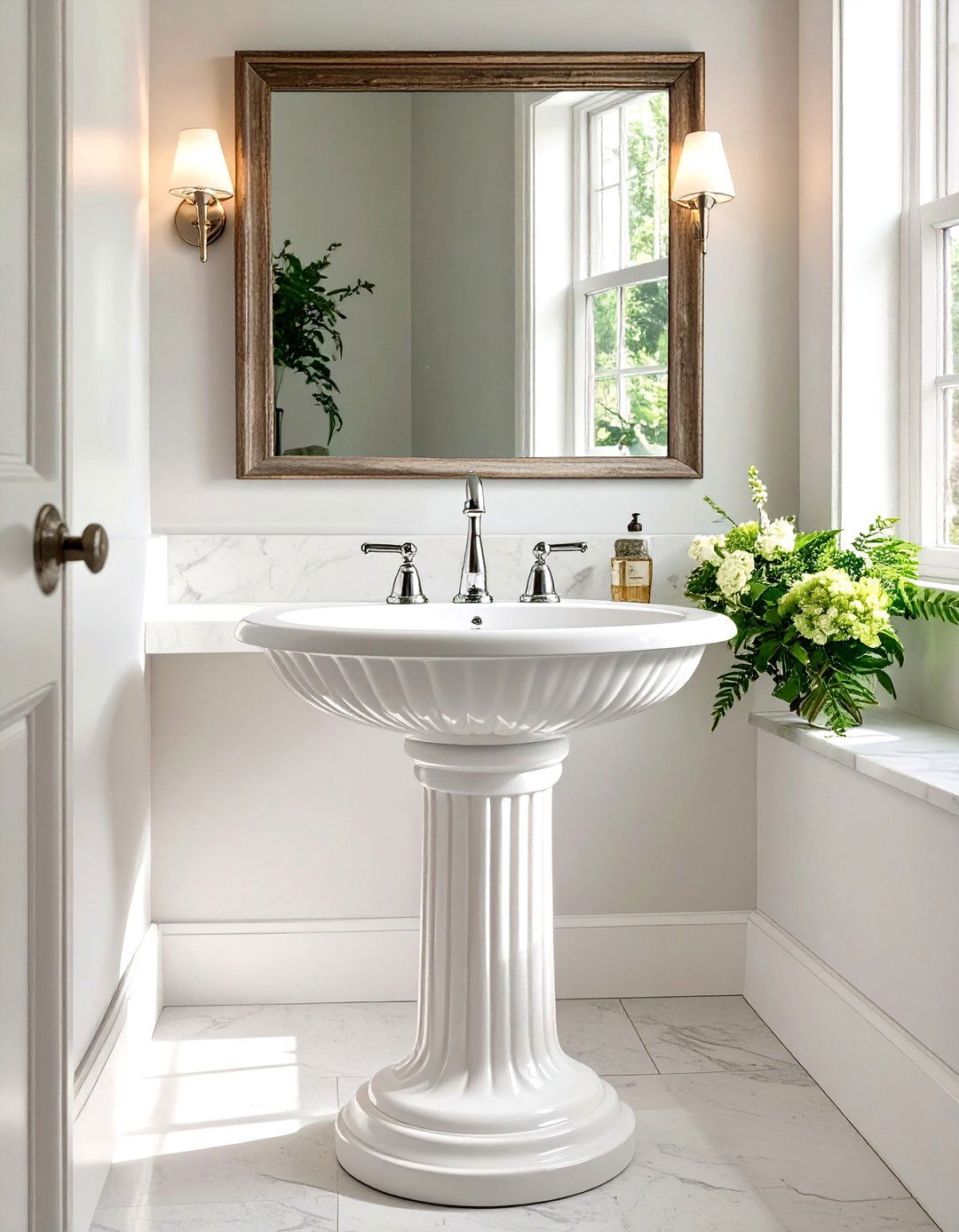 Pedestal Sink Designs - 30 timeless bathroom design ideas