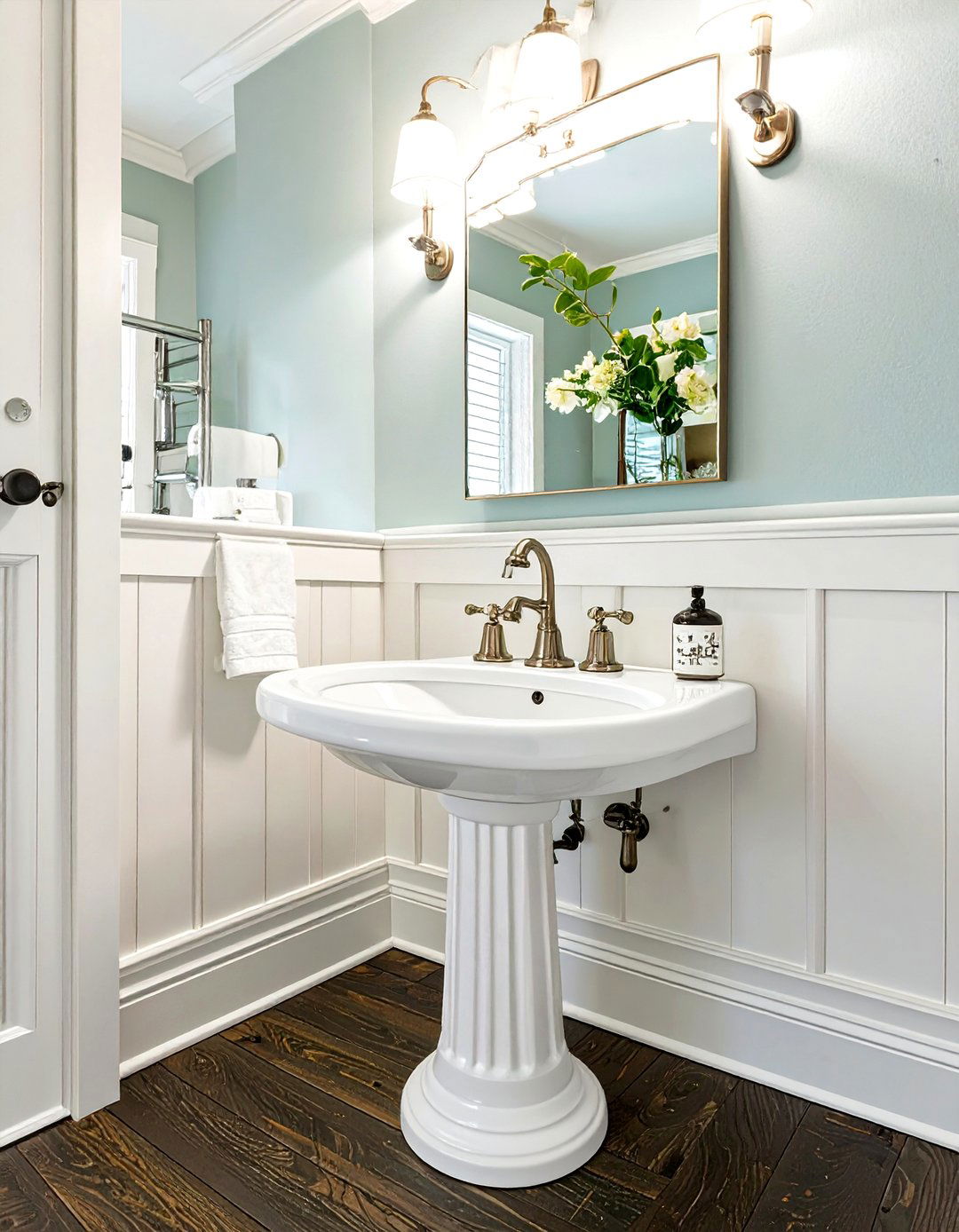 Pedestal Sink for a Classic Look - 30 small bathroom remodeling ideas