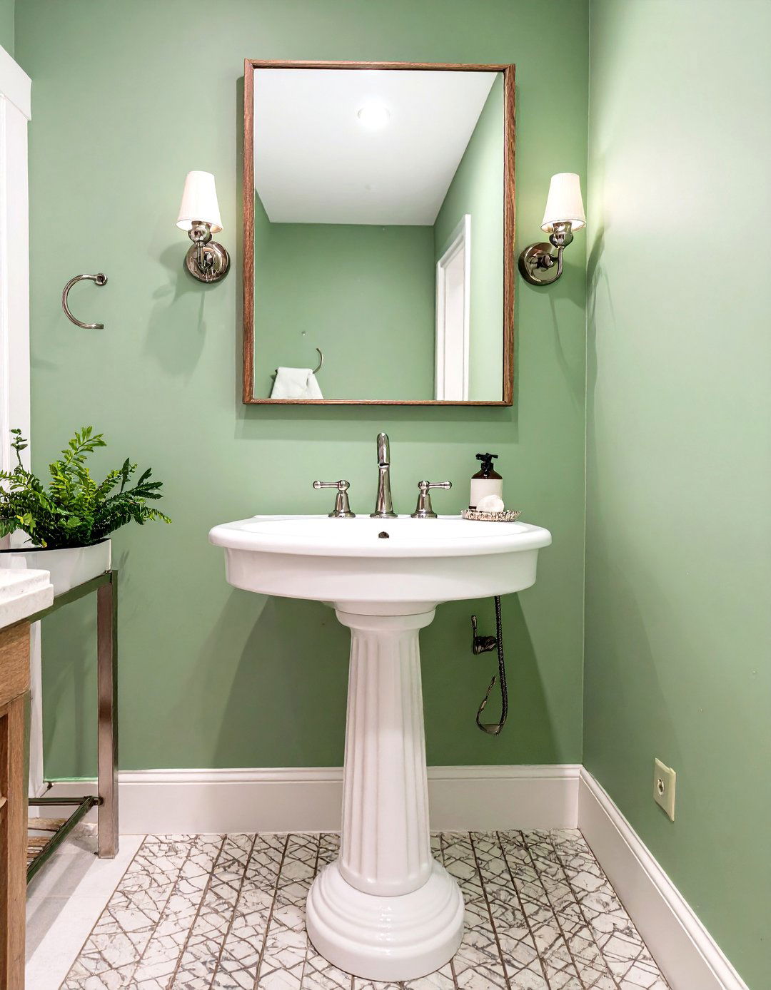 Pedestal Sink for a Classic Look - 30 very small small half bathroom ideas