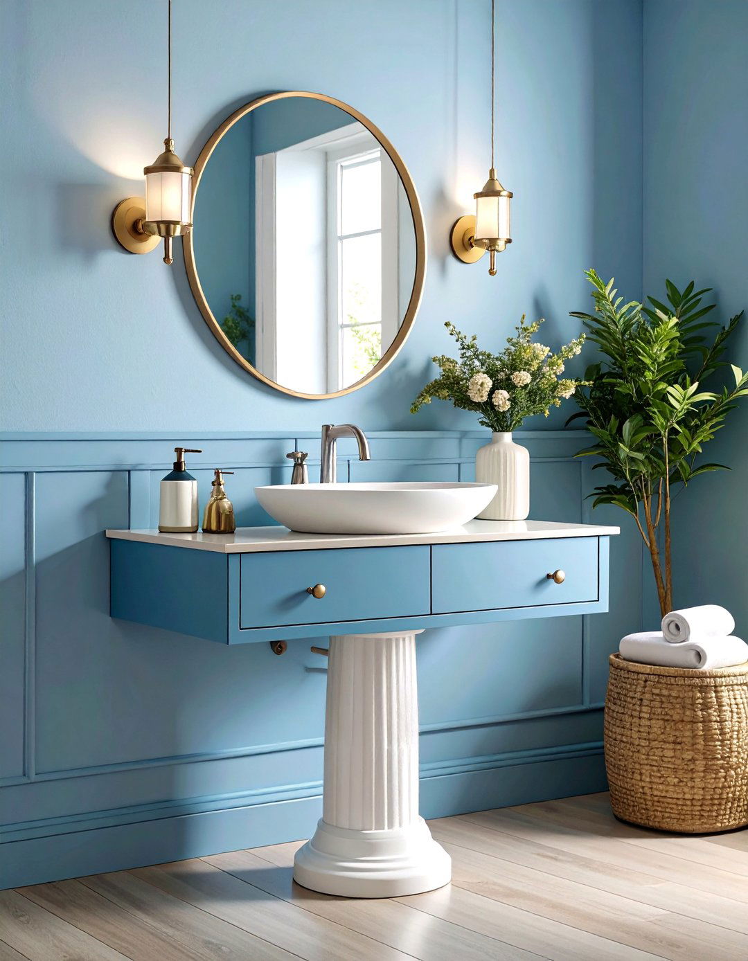Pedestal Sink in a Bathroom - 30 12 bathroom ideas