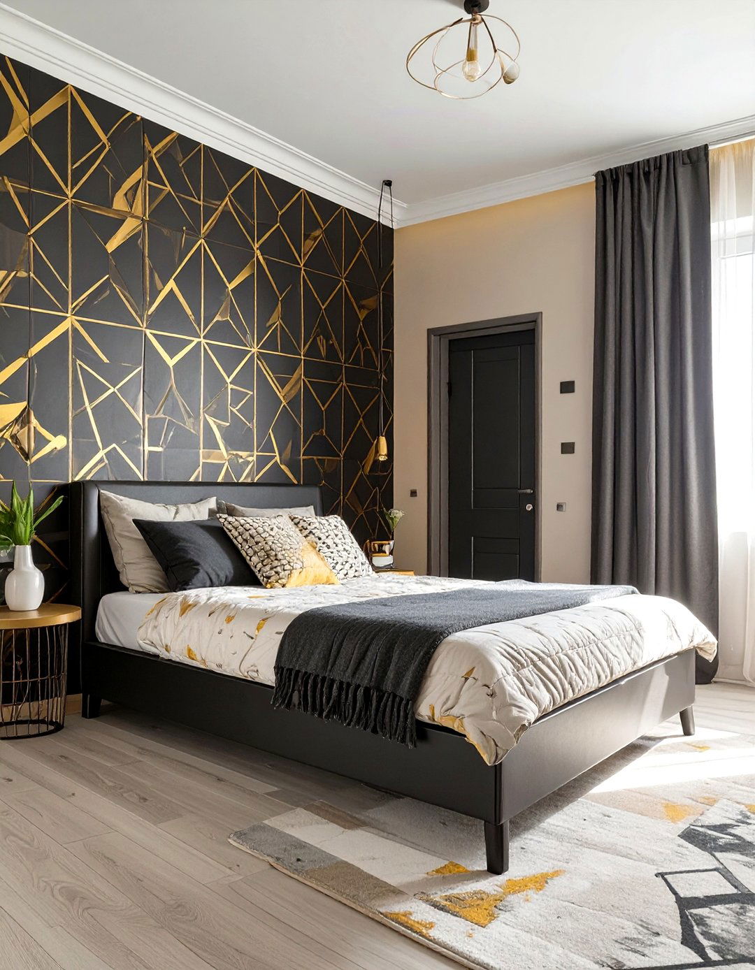 Peel and Stick Accent Wallpaper - 30 small teen bedroom ideas