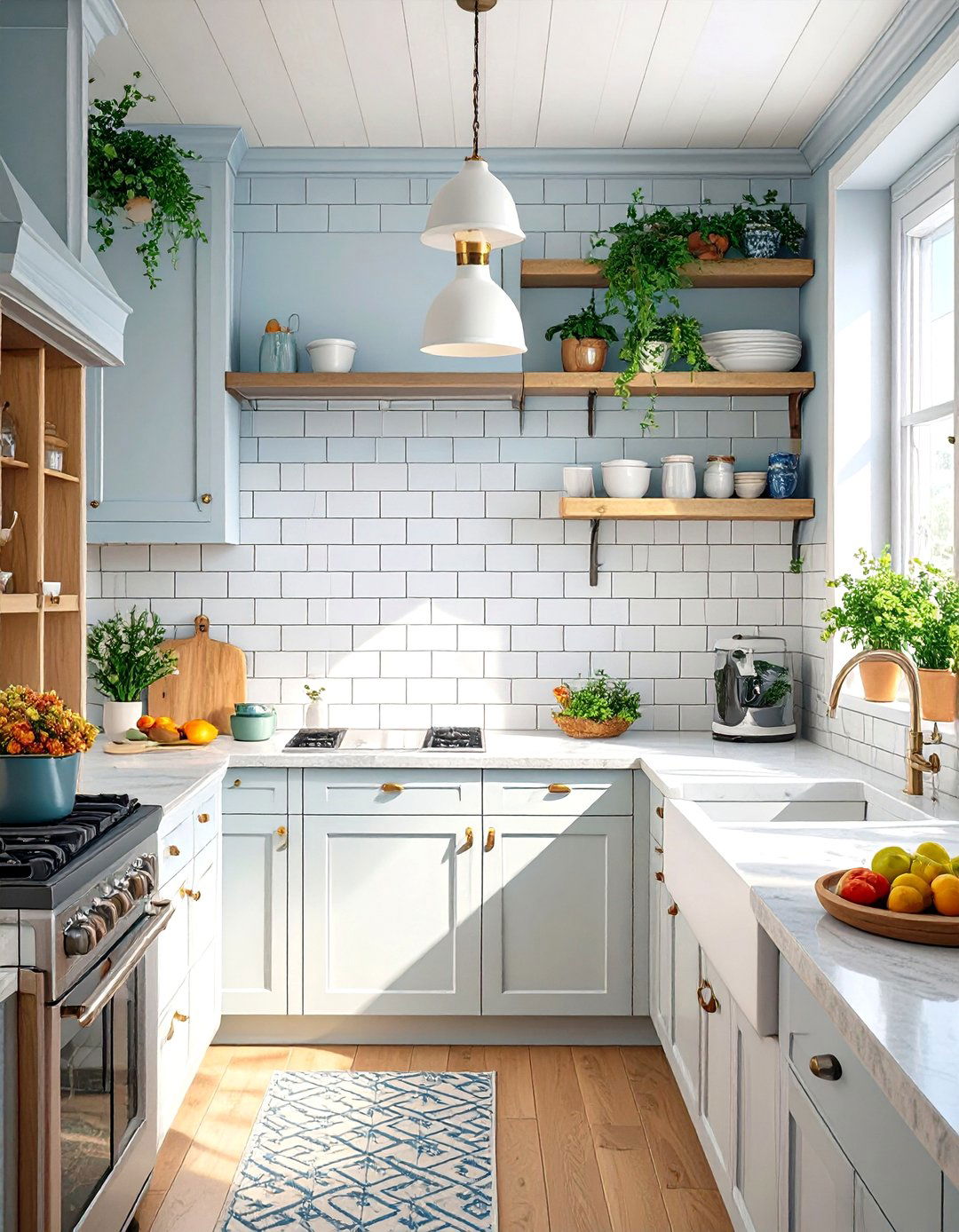 Peel and Stick Backsplash for a Budget Galley Kitchen - 30 small galley kitchen ideas on a budget