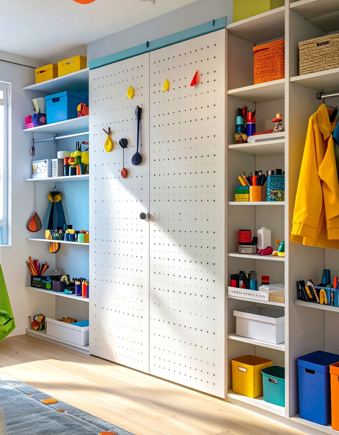 Pegboard Closet Doors - 30 diy closet door ideas