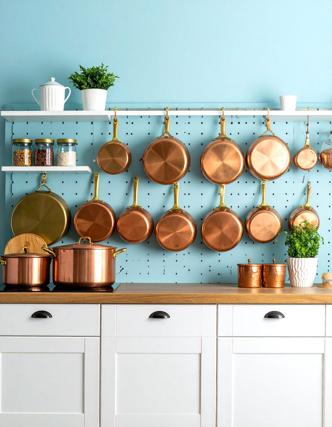 Pegboard Organizer Kitchen Wall - 30 kitchen wall ideas