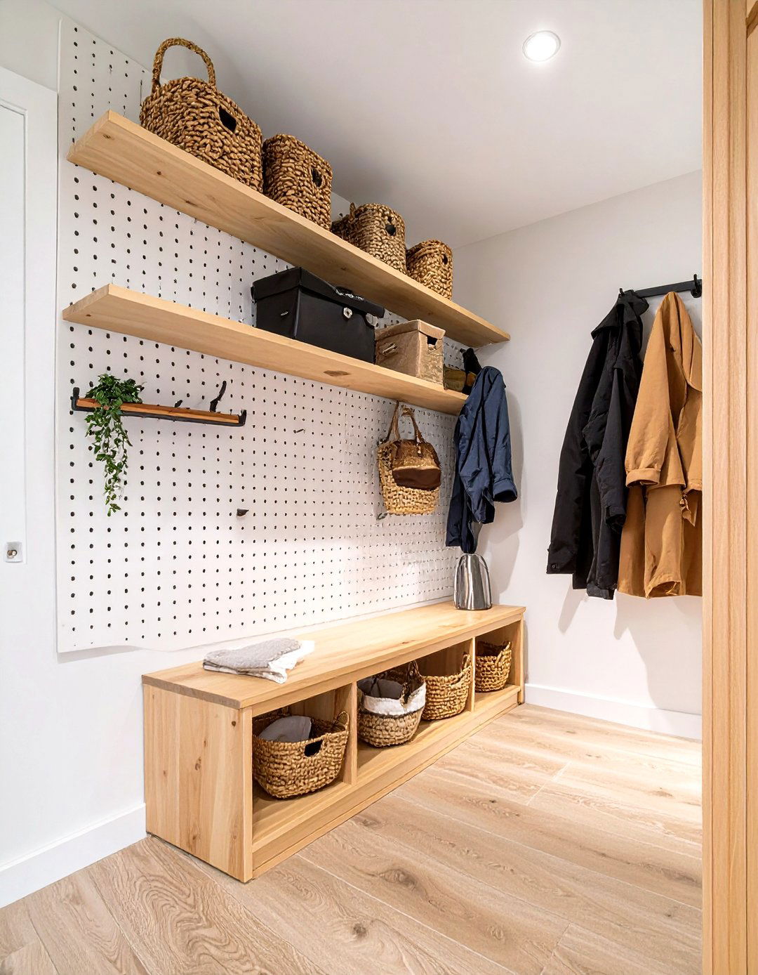 Pegboard Organizer Small Mudroom - 30 small mudroom mudroom ideas
