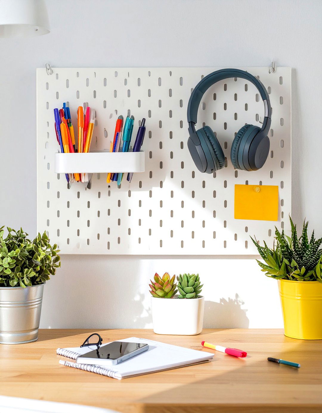Pegboard Organizer for Desk Accessories - 30 teen room decor ideas