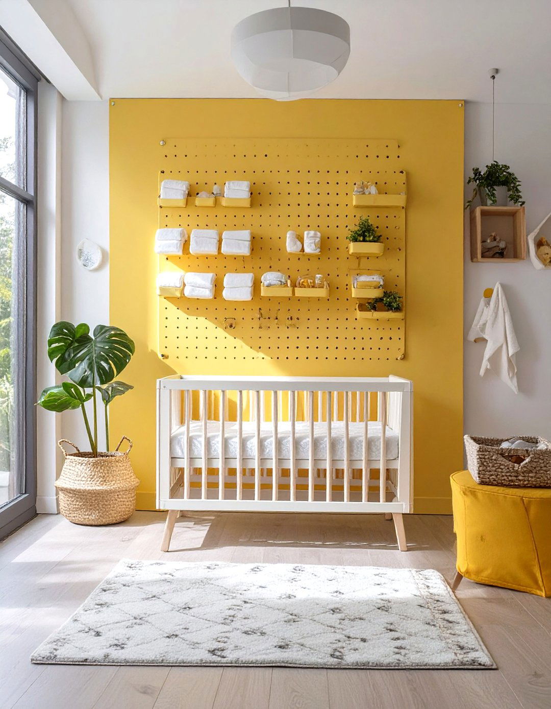 Pegboard Wall Organizer - 30 nursery storage ideas