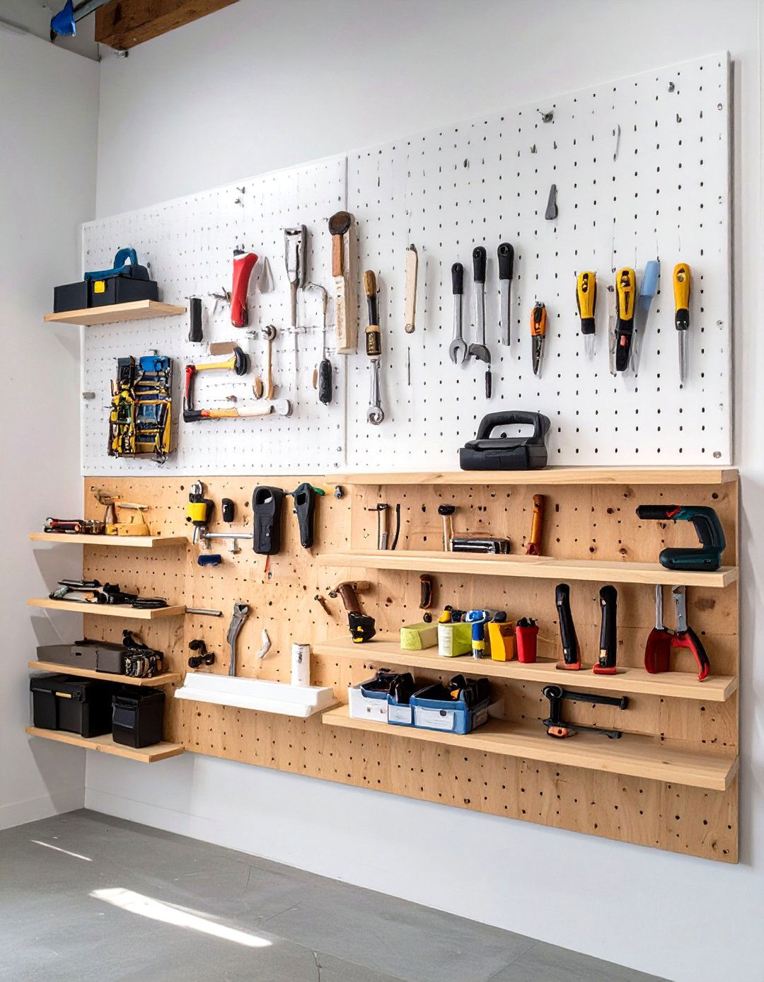 Pegboard and French Cleat Combo - 30 interior garage wall ideas