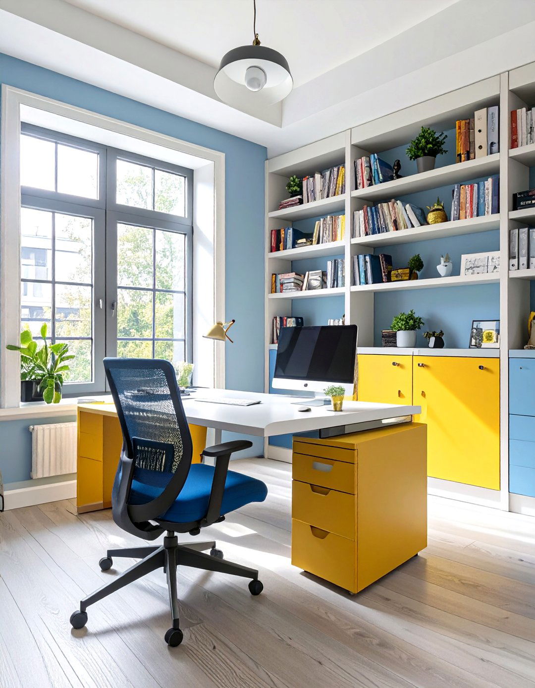 Peninsula Desk Small Office Layout - 30 small office layout ideas