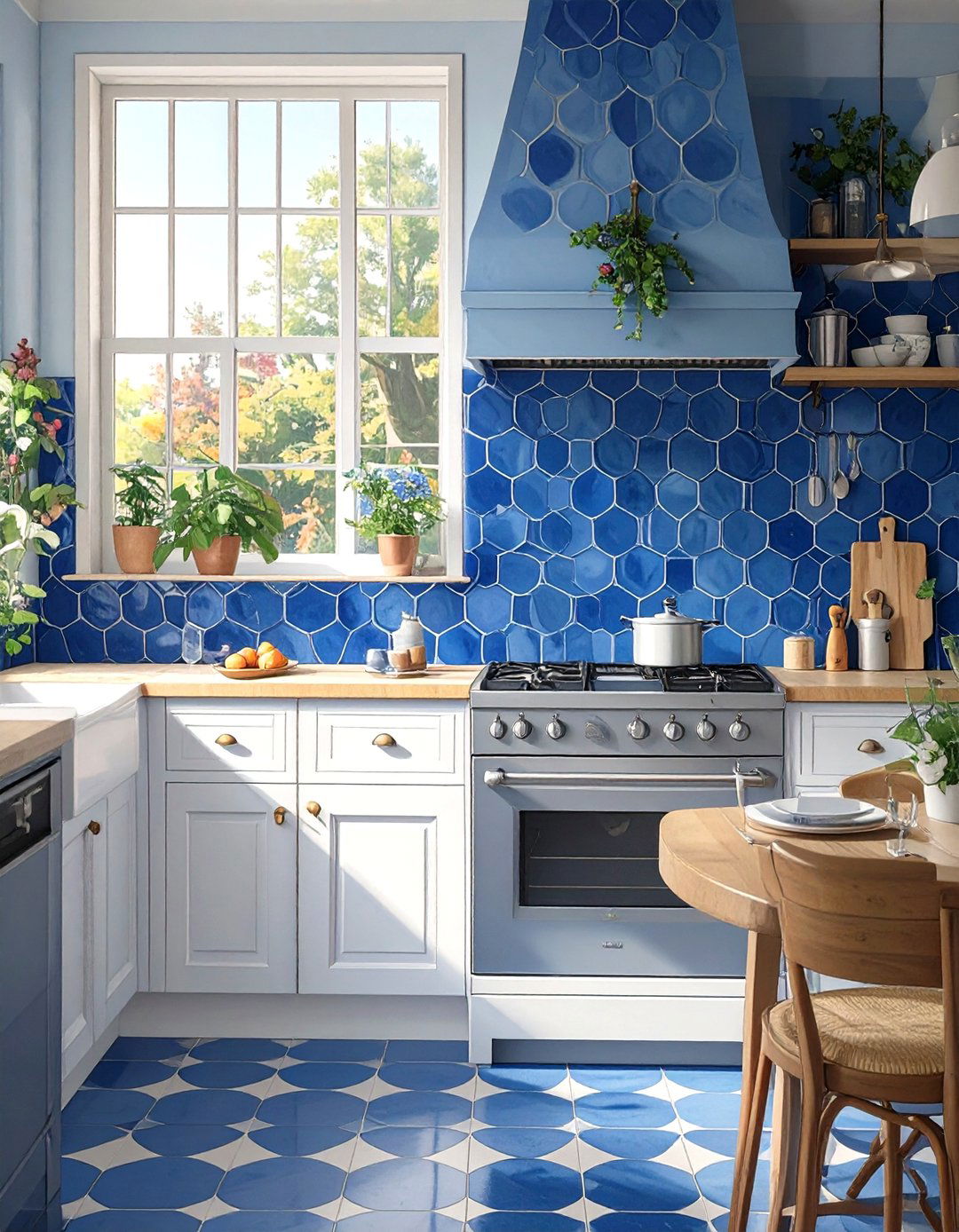 Penny Round Tile Backsplash - 30 unique kitchen backsplash ideas