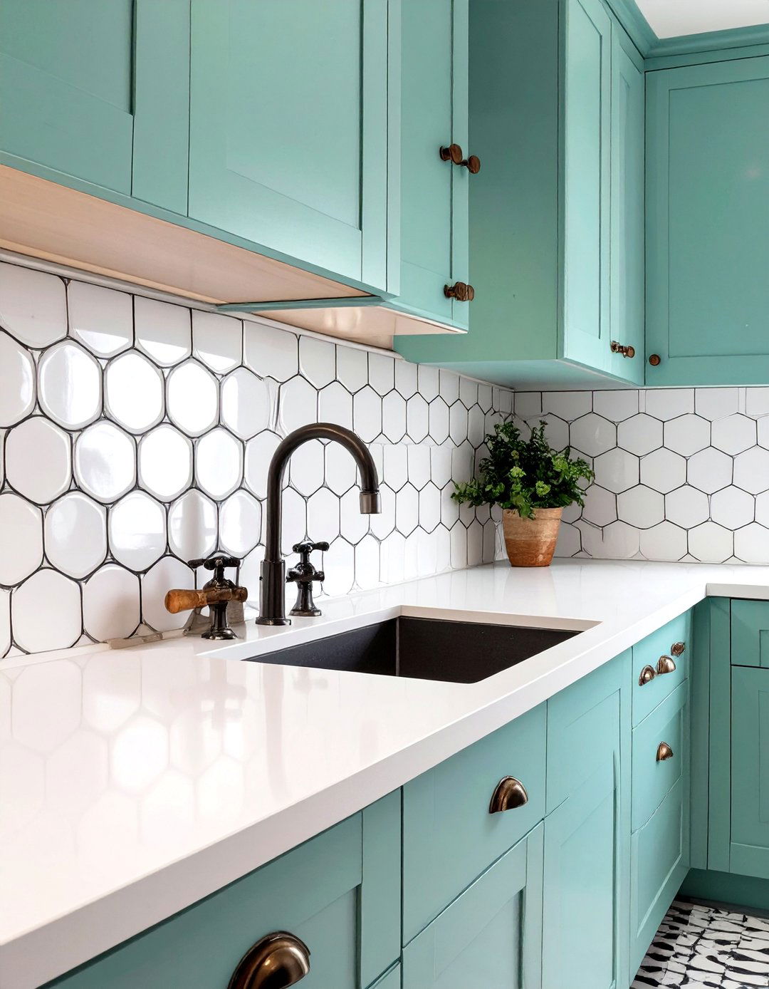 Penny Tile Backsplash - 30 diy backsplash ideas