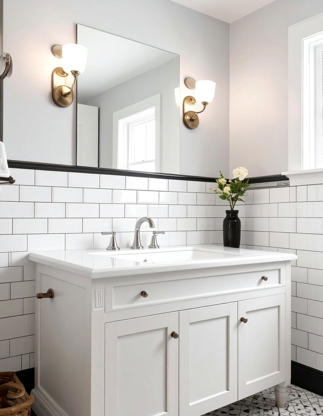 Penny Tile Bathroom Backsplash - 30 bathroom sink backsplash ideas