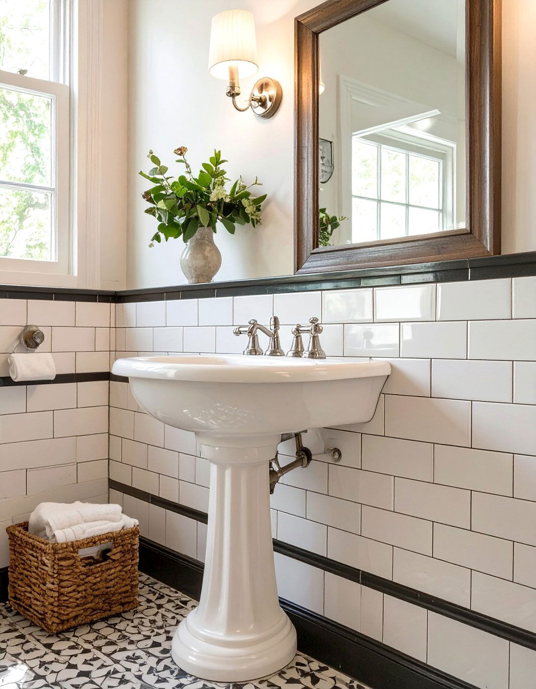 Penny Tile Bathroom Backsplash - 30 bathroom backsplash ideas