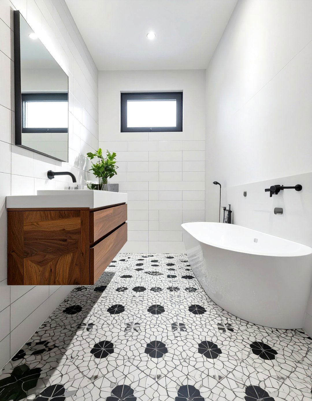 Penny Tile Bathroom Floor - 30 modern bathroom tile ideas