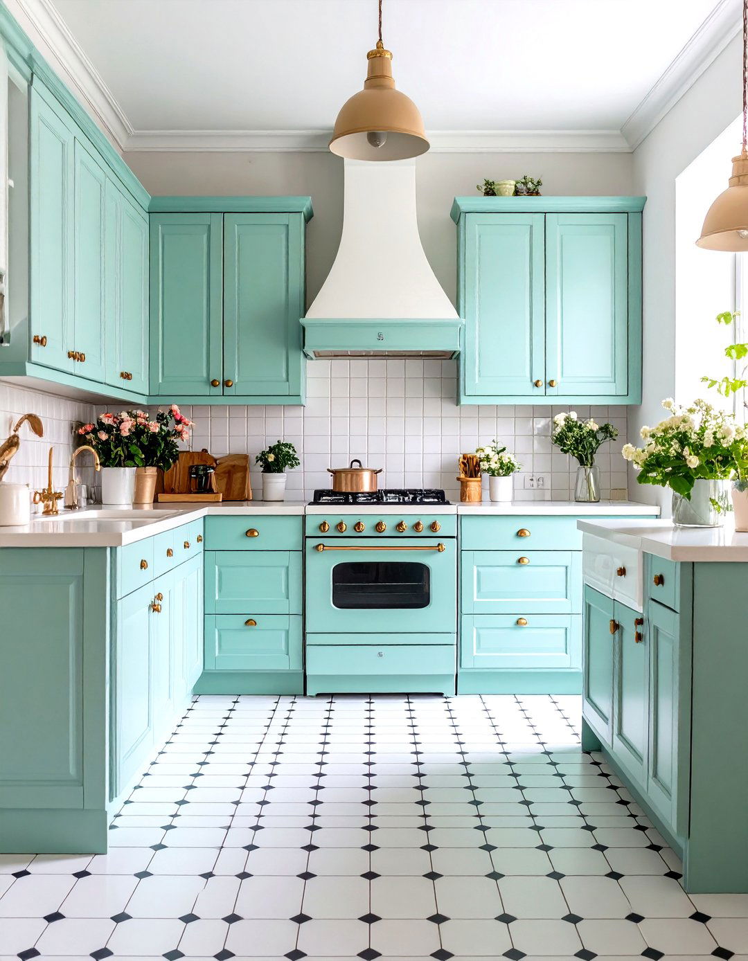 Penny Tile Kitchen Floor - 30 kitchen floors ideas