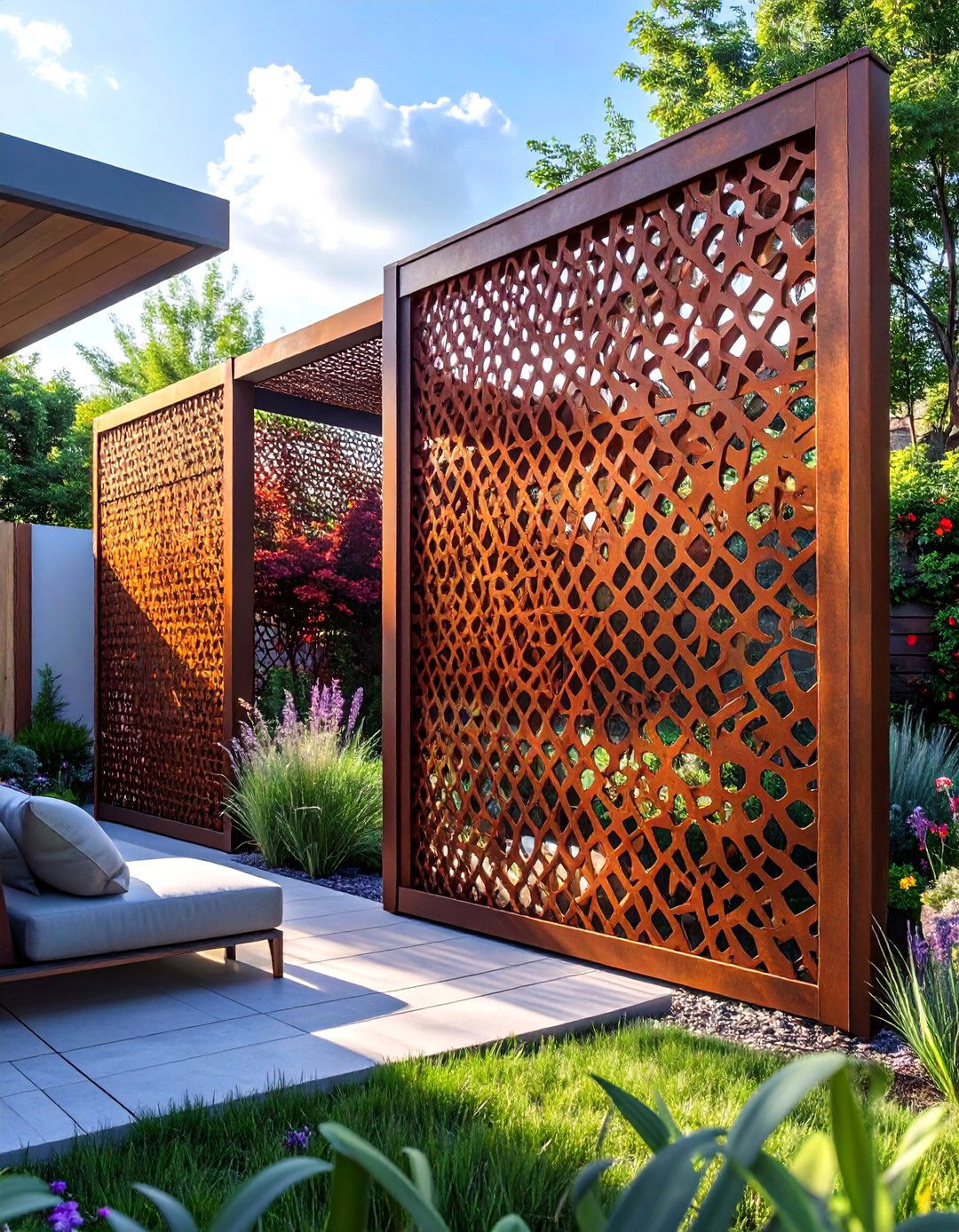 Perforated Metal Panel Lattice - 30 deck lattice ideas