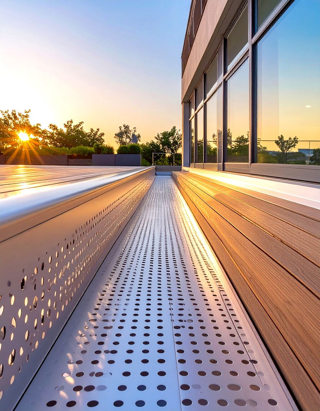 Perforated Metal Sheet Skirting - 30 horizontal deck skirting ideas