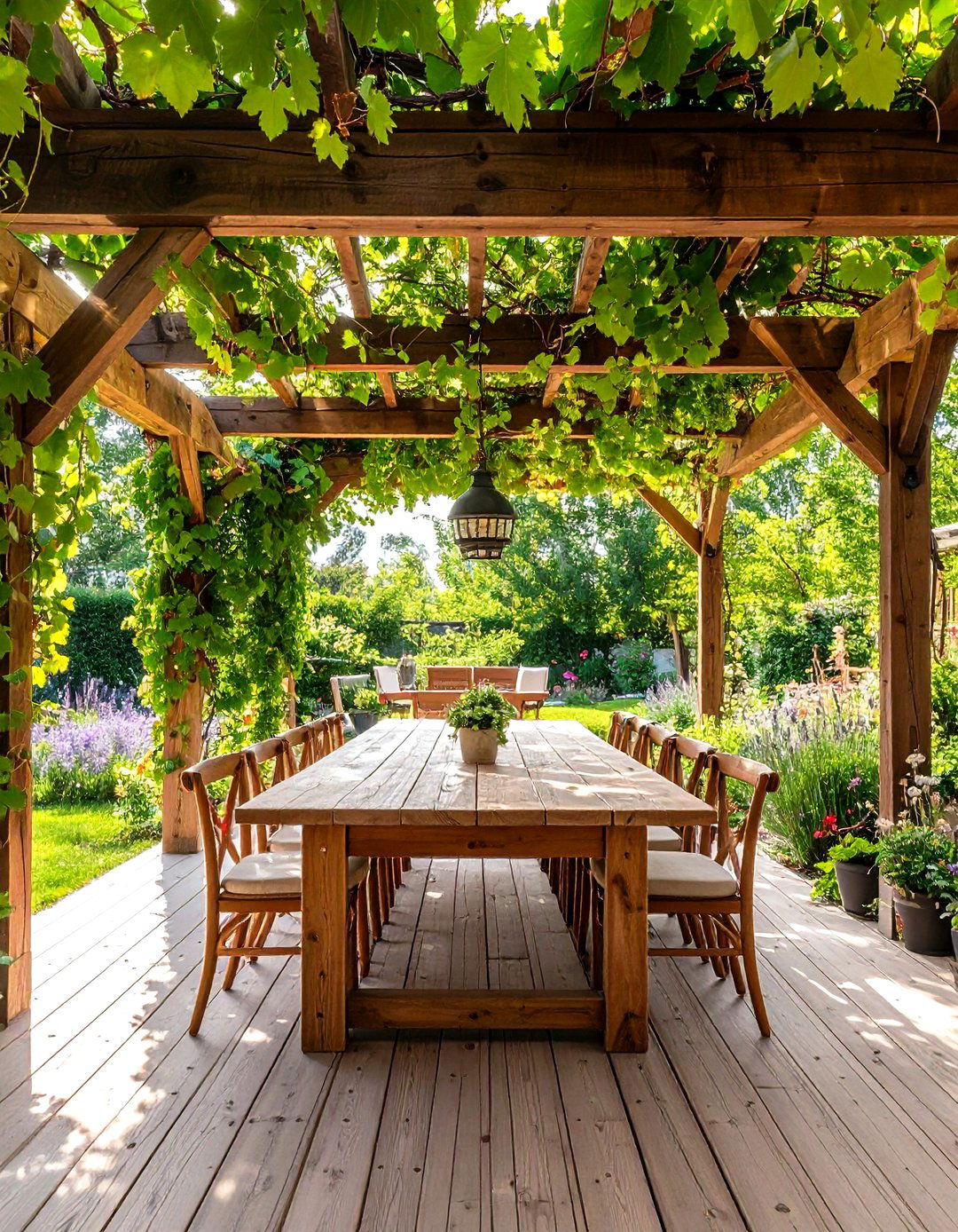 Pergola Covered Dining Room - 30 outdoor room ideas
