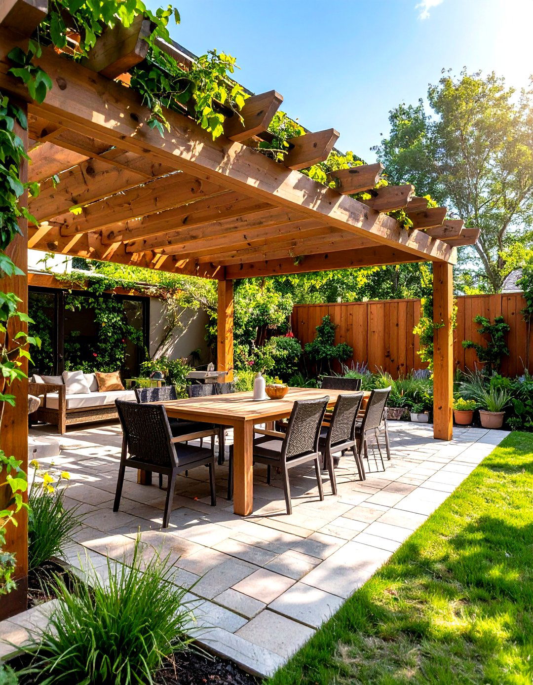 Pergola Covered Outside Patio - 30 outside patio ideas