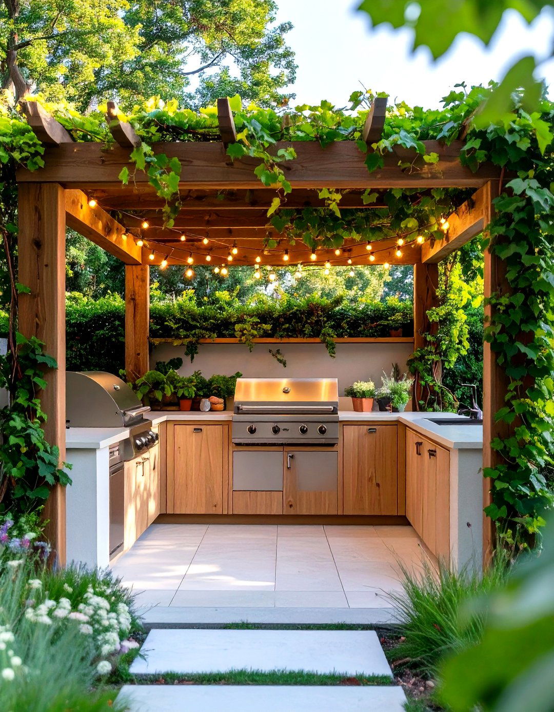 Pergola Covered Small Outdoor Kitchen - 30 small covered outdoor kitchen ideas