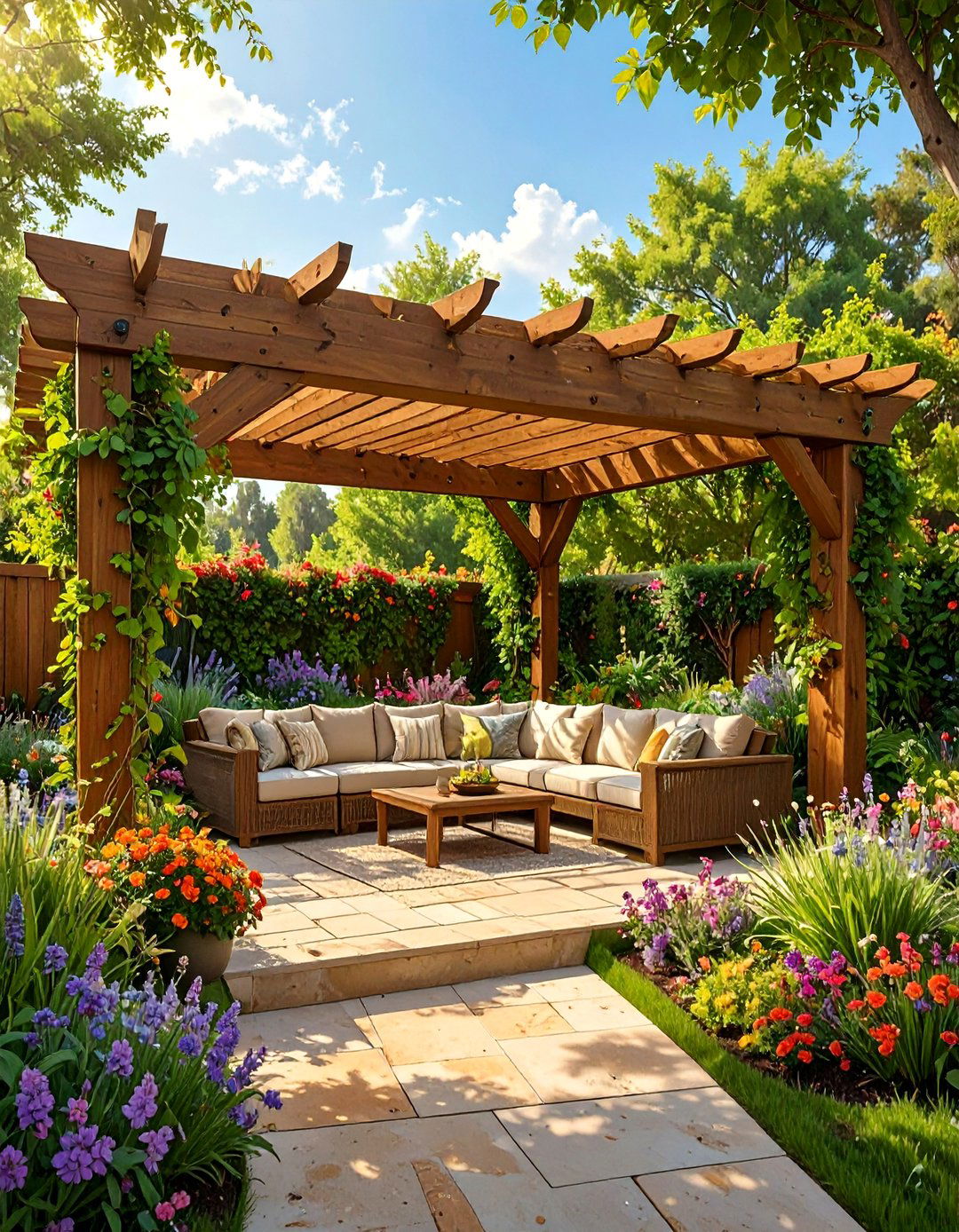 Pergola Pavilion Hybrid - 30 backyard pavilion ideas