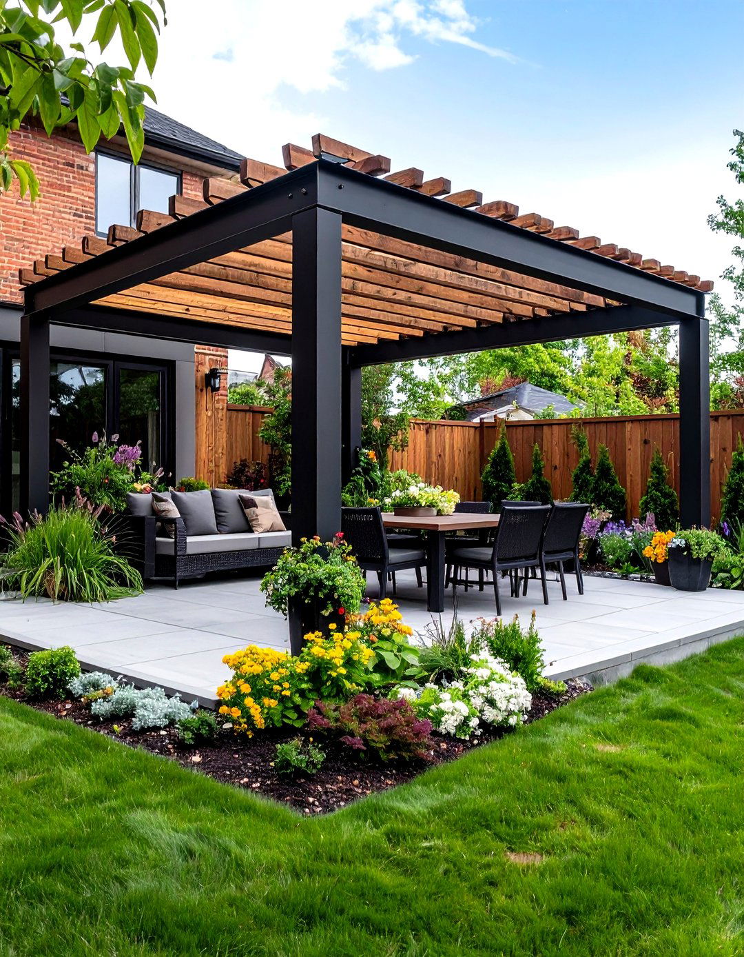 Pergola with Climbing Wisteria Vines - 30 patio pergola ideas