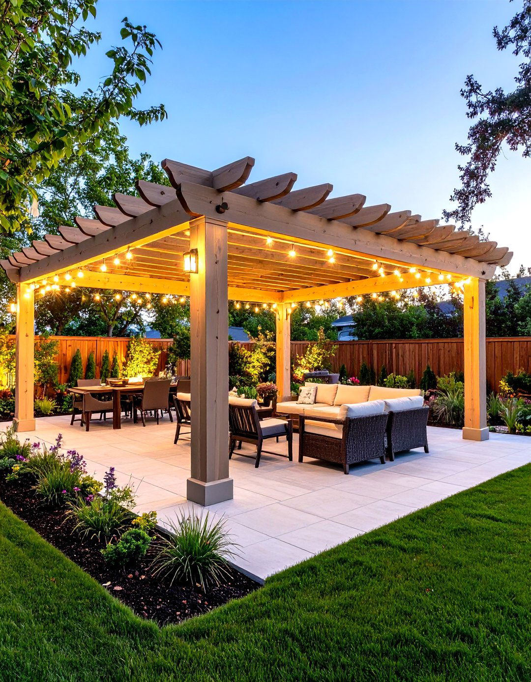 Pergola with Integrated Planter Boxes - 30 patio pergola ideas