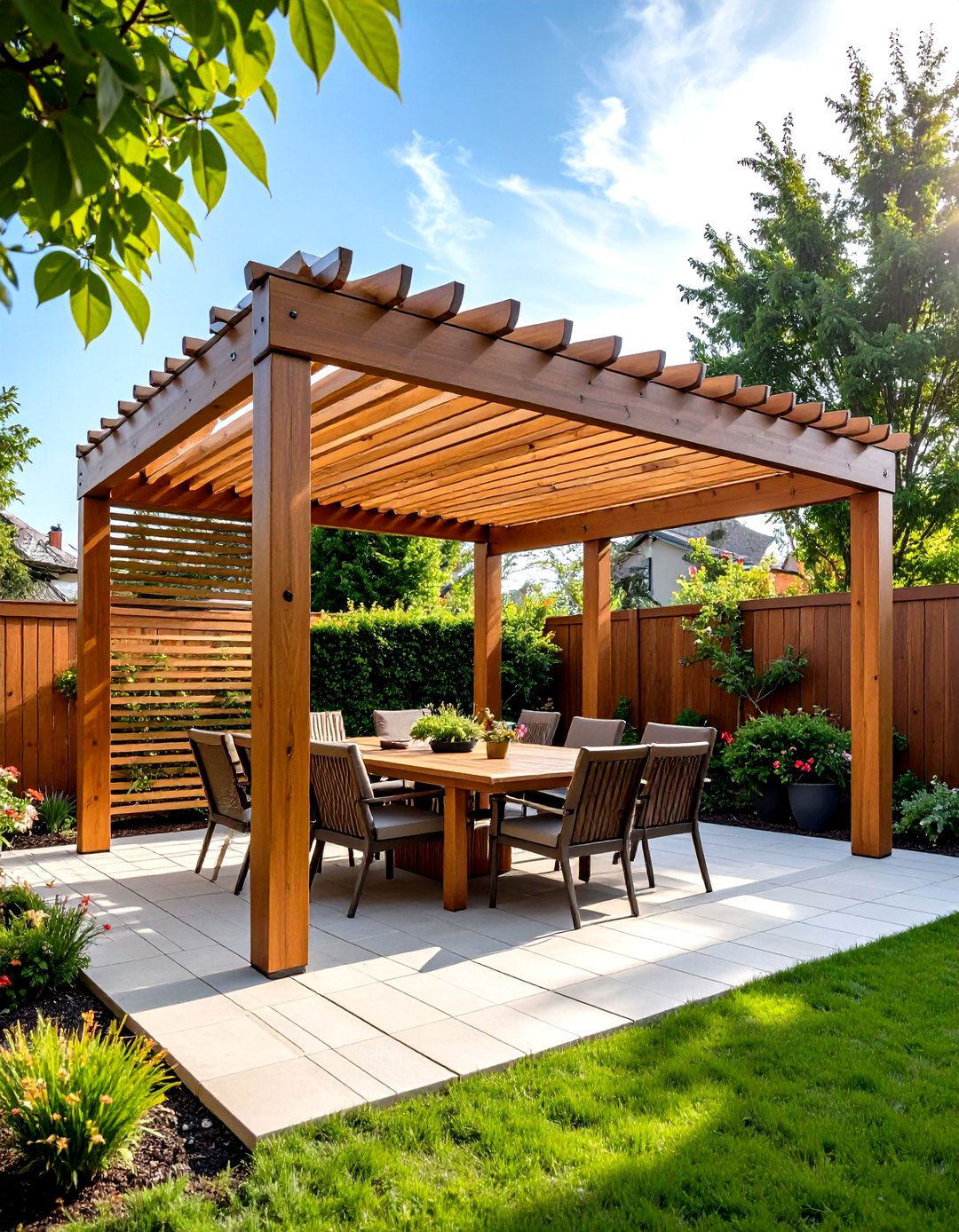 Pergola with a Built In Outdoor Kitchen - 30 patio pergola ideas
