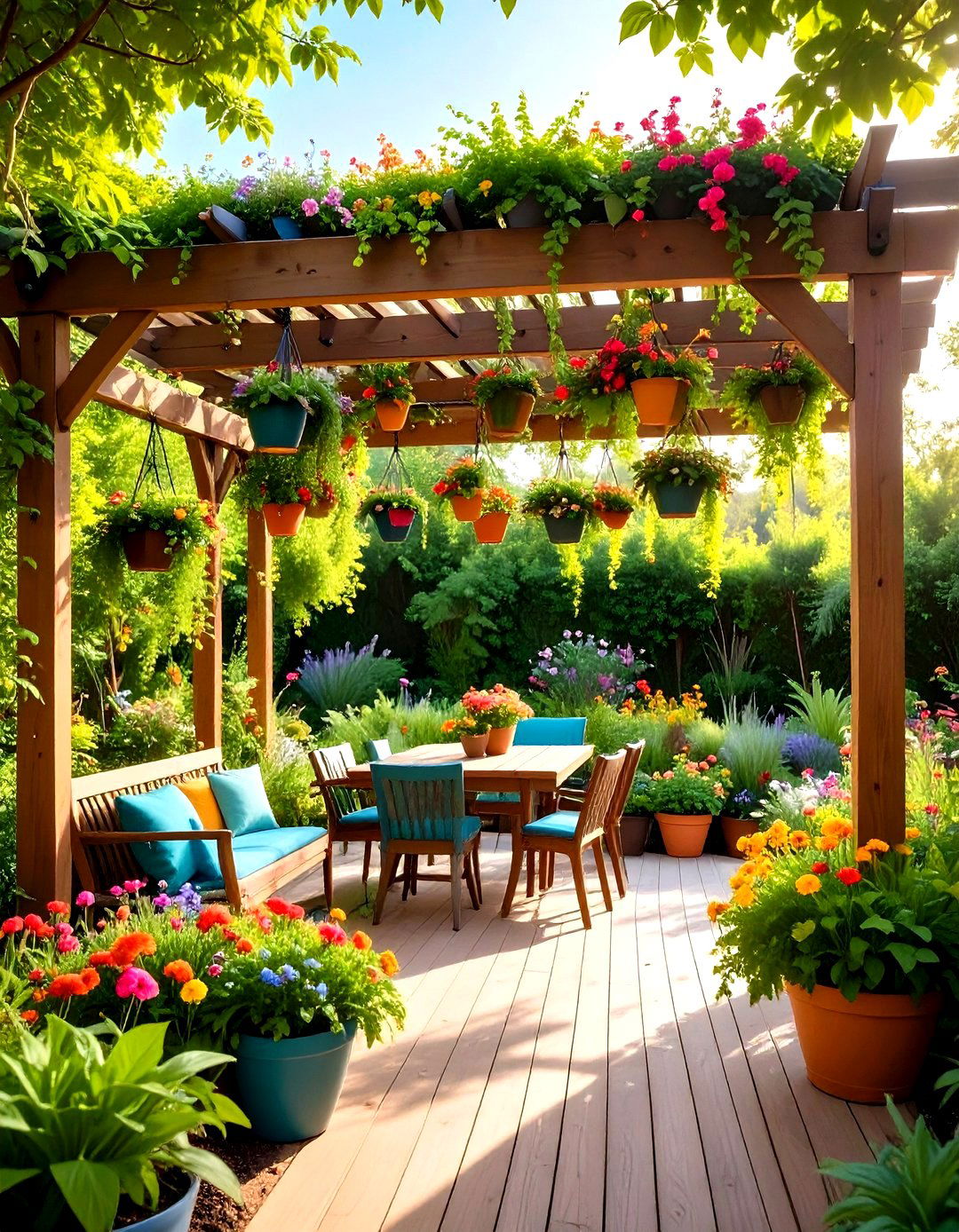 Pergola with a Fabric Sail Shade - 30 patio pergola ideas