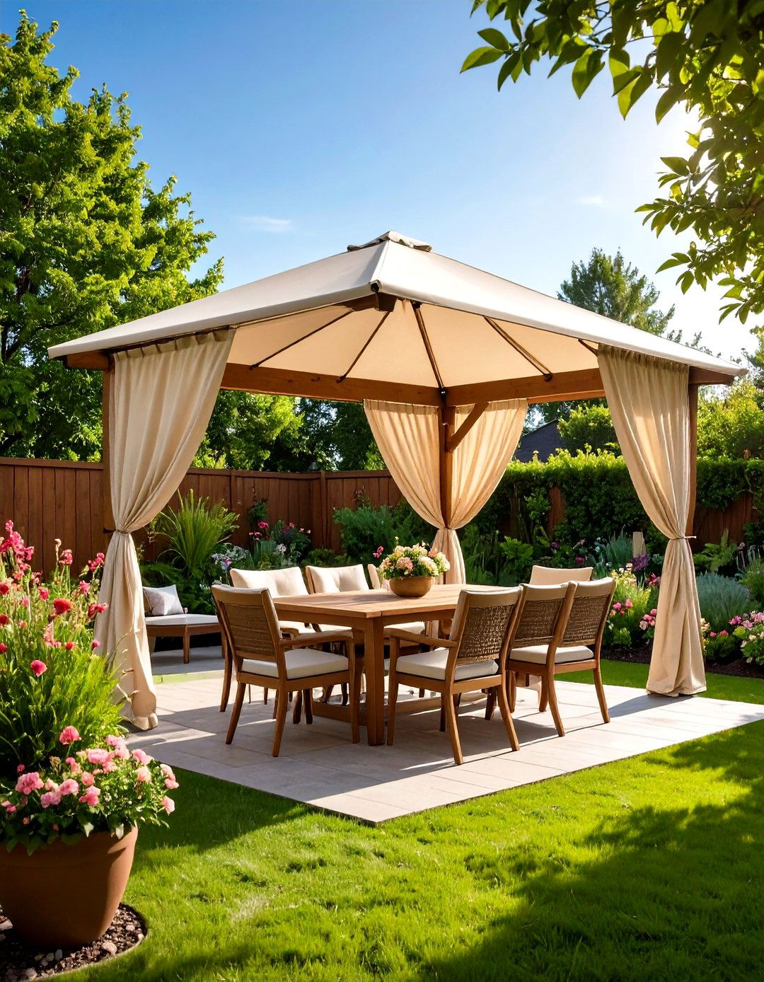 Pergola with a Retractable Fabric Canopy - 30 outdoor pergola ideas