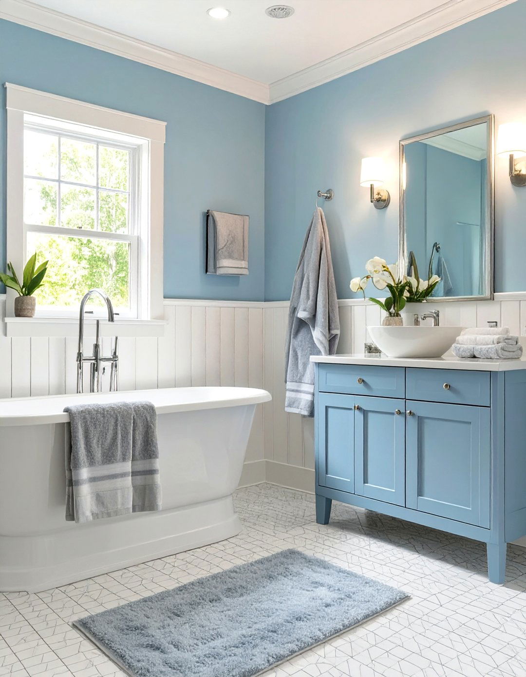 Periwinkle Blue Bathroom - 30 bathroom paint color ideas
